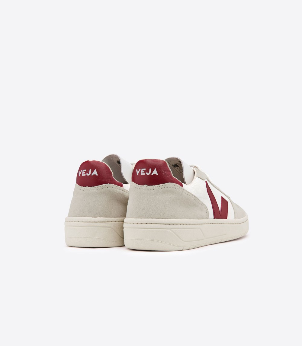 Veja Sneakers Mens - V-10 B-mesh - White/Beige - 1762JYBSK